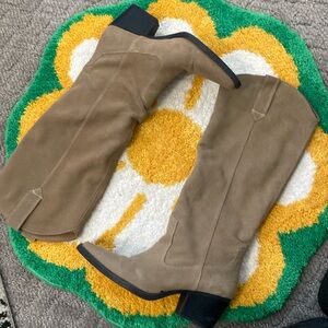 Pull & Bear knee high brown western boots sz. 38, like new!